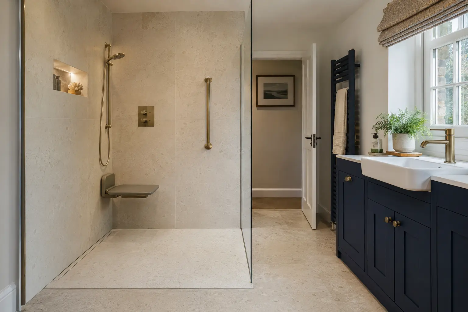 Easy-access shower concept